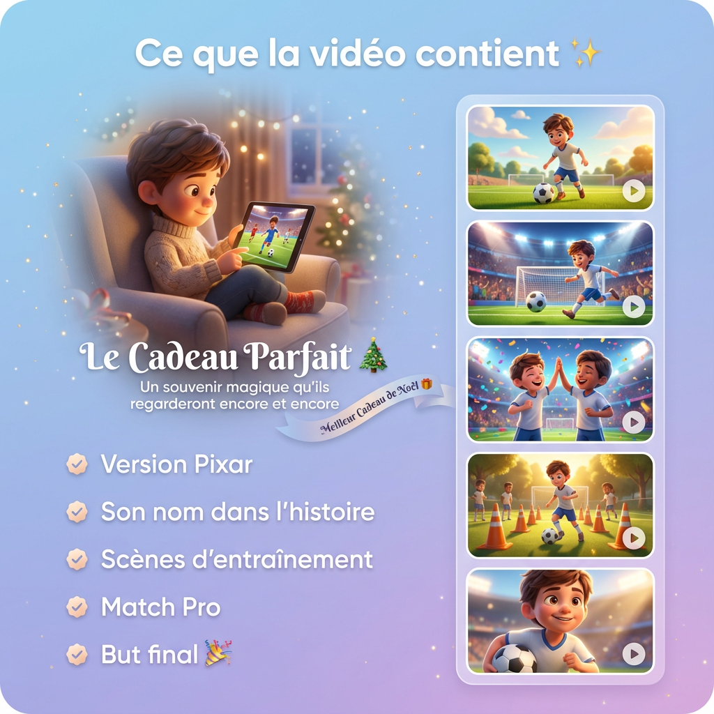 La Carrière de Footballeur de [Votre enfant] - Vidéo Personnalisée